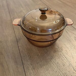 Glass Cookware with Lid - Brown